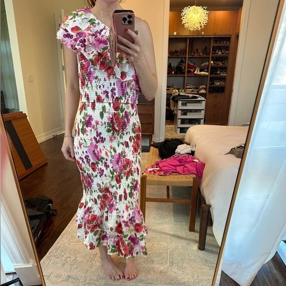 Abercrombie NWT Floral Smocked Skirt and One Shoulder Top SET $160 Med/Large - Picture 3 of 3